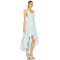 Spaghetti Strap High Low Natura Lasercut Halter Dress ligh blue Midi Lace Prom Dresses