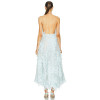 Spaghetti Strap High Low Natura Lasercut Halter Dress ligh blue Midi Lace Prom Dresses