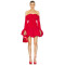OEM Factory Off Shoulder Mini Dress Party 2024 High Waist Backless Bubble hem pleated Short Dress