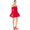 OEM Factory Off Shoulder Mini Dress Party 2024 High Waist Backless Bubble hem pleated Short Dress