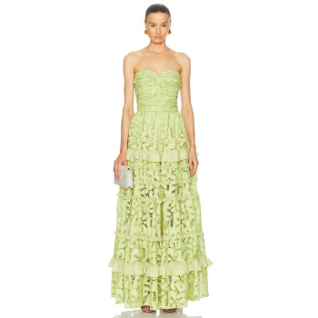 Custom Luxury Sleeveless Gowns Corset Dress Flower Lace Trim Evening Long Dresses For Women