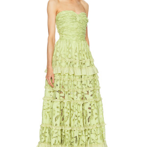 Custom Luxury Sleeveless Gowns Corset Dress Flower Lace Trim Evening Long Dresses For Women