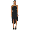 Hot Selling Custom Ruffled Cotton Sundress Midi Women High Low Asymmetrical hem Dress Samara Dress
