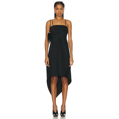 Hot Selling Custom Ruffled Cotton Sundress Midi Women High Low Asymmetrical hem Dress Samara Dress