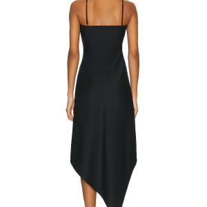 Hot Selling Custom Ruffled Cotton Sundress Midi Women High Low Asymmetrical hem Dress Samara Dress