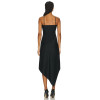 Hot Selling Custom Ruffled Cotton Sundress Midi Women High Low Asymmetrical hem Dress Samara Dress