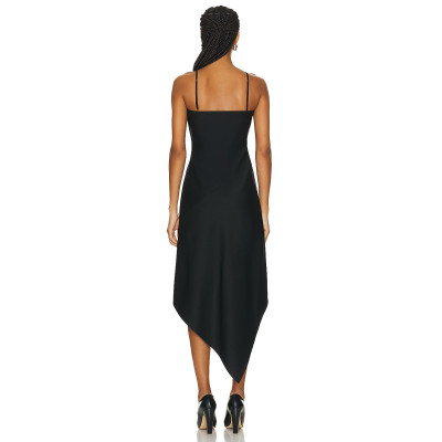 Hot Selling Custom Ruffled Cotton Sundress Midi Women High Low Asymmetrical hem Dress Samara Dress