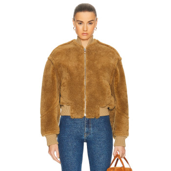 Full Sleeves Round Collar Zipper Front Luxury Baseball Jacket Custom Winter Women  Fur Coat