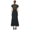 Monique Embroidered Lace Maxi Dress New Fashion Elegant Summer Spring Flower Embroided Design  A-Line Party Slim Dress