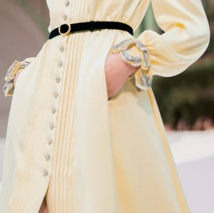 2025 New Perspective Collar Embellished Crystal Custom Modest Clothing Long Women Chiffon Dress