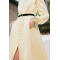 2025 New Perspective Collar Embellished Crystal Custom Modest Clothing Long Women Chiffon Dress