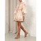Elegant High-End Printed X-Line Dress European American Retro Vintage Stand Collar Single Breasted Long Sleeve for Sweet Button