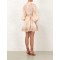 Elegant High-End Printed X-Line Dress European American Retro Vintage Stand Collar Single Breasted Long Sleeve for Sweet Button