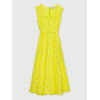 Casual Summer Midi Dress for Women Sleeveless Loose 3D Appliques Folds Ruffles Belt Solid Party Holiday Dress