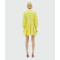 Vacation Style 2025 Summer New Polo Collar Long Sleeve Three-Dimensional Flower Stitching Shirt Dress