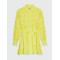Vacation Style 2025 Summer New Polo Collar Long Sleeve Three-Dimensional Flower Stitching Shirt Dress