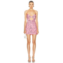 2025 New Summer Homecoming Pink Sequin Casual Dresses Sexy Mini Fashion Ladies Evening Dress
