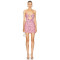 2025 New Summer Homecoming Pink Sequin Casual Dresses Sexy Mini Fashion Ladies Evening Dress