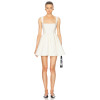 Custom Casual High Quality Fashion a Line Slip Luxury Sexy Ladies Women Summer Short White Corset Pleated Mini Dress