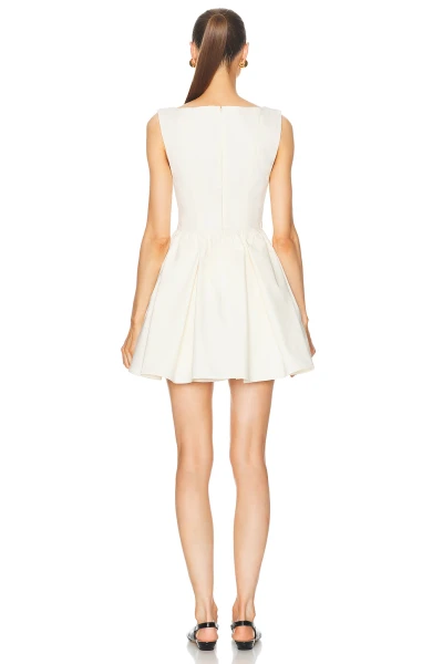 Custom Casual High Quality Fashion a Line Slip Luxury Sexy Ladies Women Summer Short White Corset Pleated Mini Dress