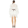 Custom Casual Fashion Luxury Ladies Lace Dress Women Long Sleeve Summer Short White Pleated Mini Dress
