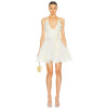 Custom Casual Fashion Luxury Ladies Lace Dress Women Long Sleeve Summer Short White Pleated Mini Dress