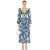 Waist Side and Back Cut Out Sexy Dresses Women Deep V-Neck Long Sleeves Lightweight Flowy Flower Dress