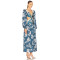 Waist Side and Back Cut Out Sexy Dresses Women Deep V-Neck Long Sleeves Lightweight Flowy Flower Dress