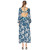Waist Side and Back Cut Out Sexy Dresses Women Deep V-Neck Long Sleeves Lightweight Flowy Flower Dress