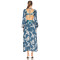 Waist Side and Back Cut Out Sexy Dresses Women Deep V-Neck Long Sleeves Lightweight Flowy Flower Dress