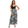 Newshows Women Summer 2025 Maxi Dress Vacation Floral Spaghetti Strap Spring Casual Boho Split Beach Long Flowy Sundress