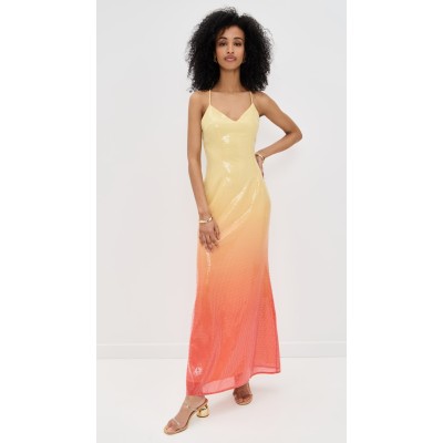 2025 Women's Summer Latest Design Fashion Sleeveless Dazzling Niyah V neck Sequined Open Back Long Dress