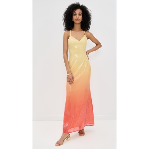 2025 Women's Summer Latest Design Fashion Sleeveless Dazzling Niyah V neck Sequined Open Back Long Dress
