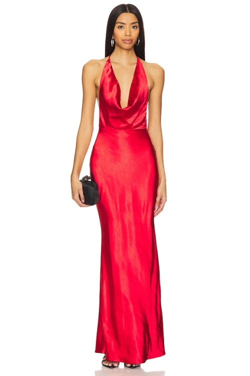 2025 New Fashion Summer Dress Custom Logo High Quality Halter neck Woman's Long Dress