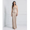 Stunning Custom made Draped Metallic for Ladies featuring alluring back ruche and cut out dress.