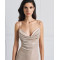 Stunning Custom made Draped Metallic for Ladies featuring alluring back ruche and cut out dress.