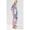 Custom Casual One Shoulder Smocking Collar High Waist Slit Putt Sleeve Long Dress