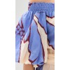 Custom Casual One Shoulder Smocking Collar High Waist Slit Putt Sleeve Long Dress