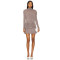 Elegant High Quality Custom Logo 2025 New Fashion High Neck Long Sleeve Backless Breathable Dress