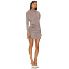 Elegant High Quality Custom Logo 2025 New Fashion High Neck Long Sleeve Backless Breathable Dress