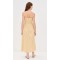 Cotton and spandex design luxury Smocking  casual midi dresses for vacation use
