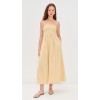 Cotton and spandex design luxury Smocking  casual midi dresses for vacation use