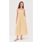 Cotton and spandex design luxury Smocking  casual midi dresses for vacation use