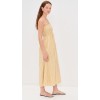 Cotton and spandex design luxury Smocking  casual midi dresses for vacation use