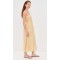 Cotton and spandex design luxury Smocking  casual midi dresses for vacation use