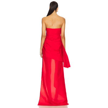 Fashion Midweight Taffeta Boned Bustier Asymmetrical Hem Fold - over Neckline Women's Dress