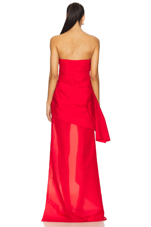 Fashion Midweight Taffeta Boned Bustier Asymmetrical Hem Fold - over Neckline Women's Dress