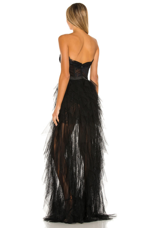Women's New Fashion High Low Sexy Off shoulder Backless Asymmetric Hem Maxi Dress