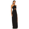 New Design Elegant Halter Neck Adjustable Shoulder Straps Hollow Upper Body Side Slit Lady Dress