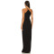 New Design Elegant Halter Neck Adjustable Shoulder Straps Hollow Upper Body Side Slit Lady Dress